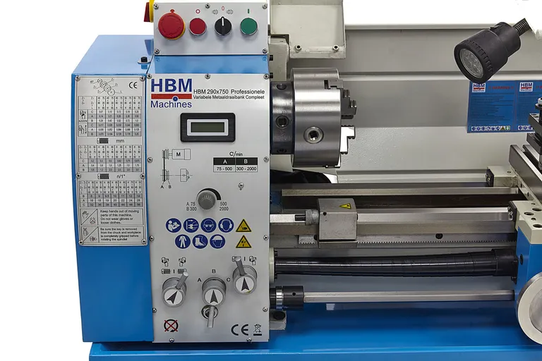 HBM dreiebenk 290x750 m/frekvensomformer