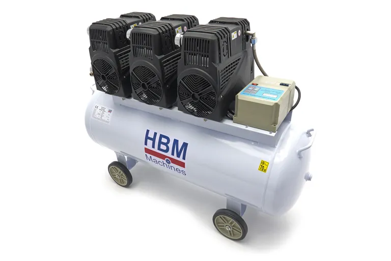 Stillegående kompressor, 5,5hk/150 l. 1-fas