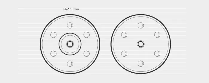 Bakplate for eksentersliper