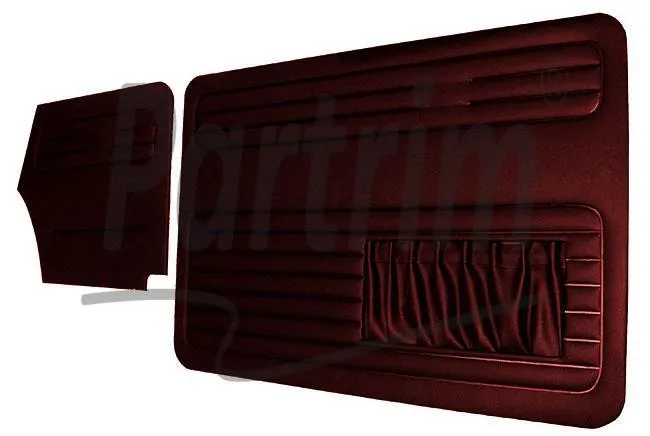 VW OLD BEETLE 1500 CABRIO DØRPANELSETT BURGUNDY 1967 - 1970 - 4 STK