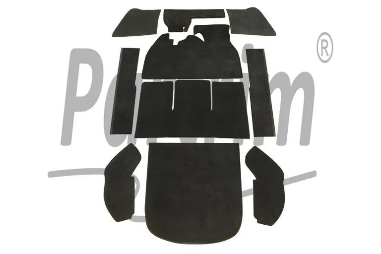 VW OLD BEETLE 1303 GULVTEPESETT 10 STK SORT 1973 - 1975