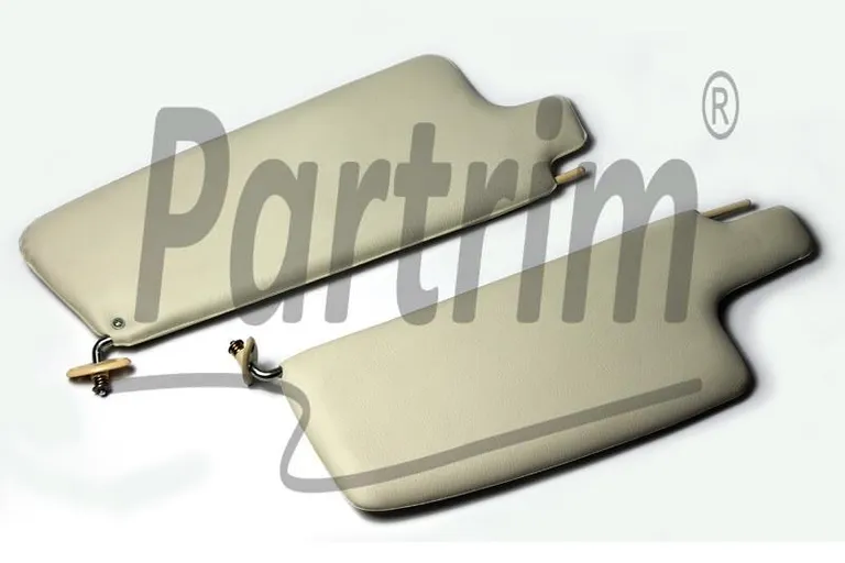 VW OLD BEETLE 1300 - 1303 CABRIO SUNVISOR SET CREAM UTEN SPEIL