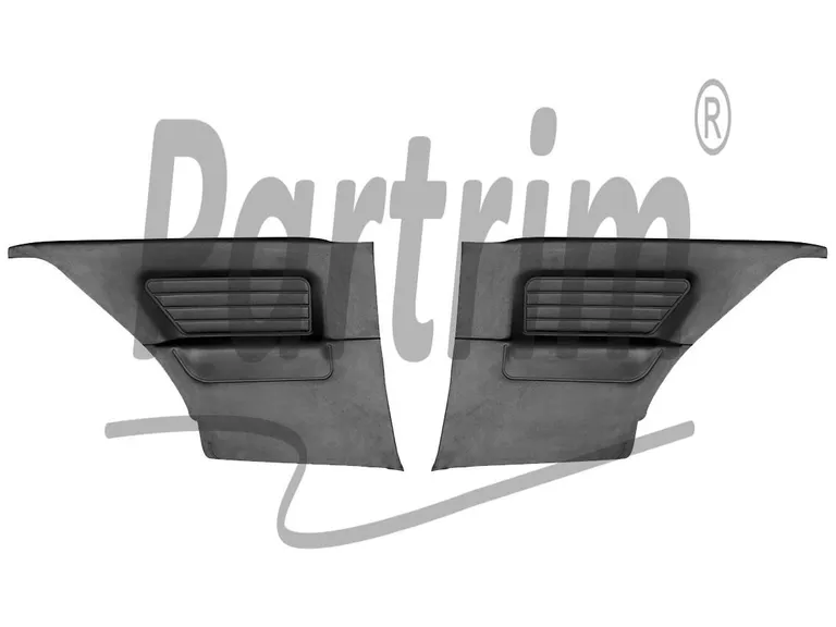 BMW E30 COUPE SIDEPANELER BAK SET R&L SVART