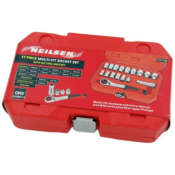 Pipesett med hull, 10-24mm