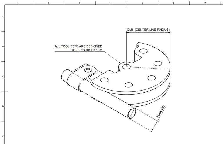 Bøyematrise for Modell 3 rørbøyer - 1/2" rørdiameter